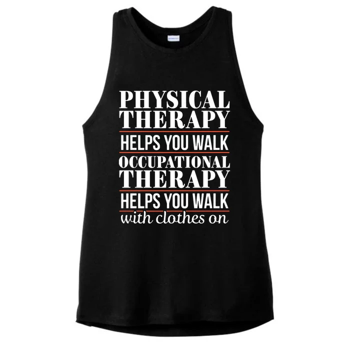 OT Occupational Therapy Assistant Physical Therapist Ladies Tri-Blend Wicking Tank