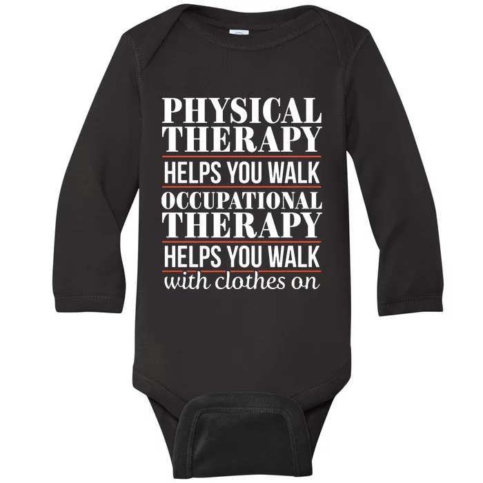 OT Occupational Therapy Assistant Physical Therapist Baby Long Sleeve Bodysuit