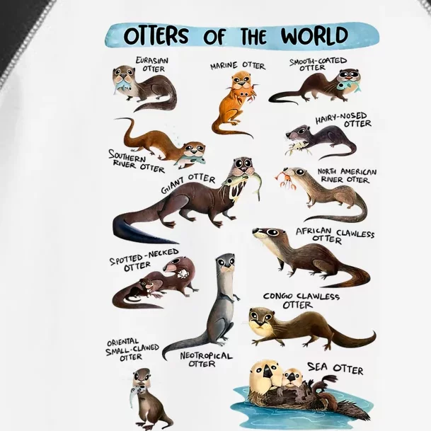 Otters Of The World Sea Otter Giant Otter Lovers Educational Toddler Fine Jersey T-Shirt