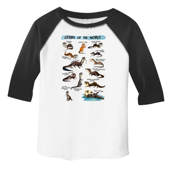 Otters Of The World Sea Otter Giant Otter Lovers Educational Toddler Fine Jersey T-Shirt