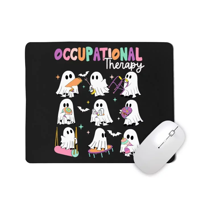 Ot Occupational Therapy Halloween Retro Ghost Ot Halloween Mousepad