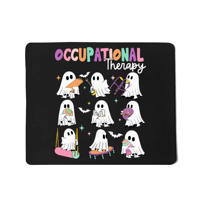 Ot Occupational Therapy Halloween Retro Ghost Ot Halloween Mousepad