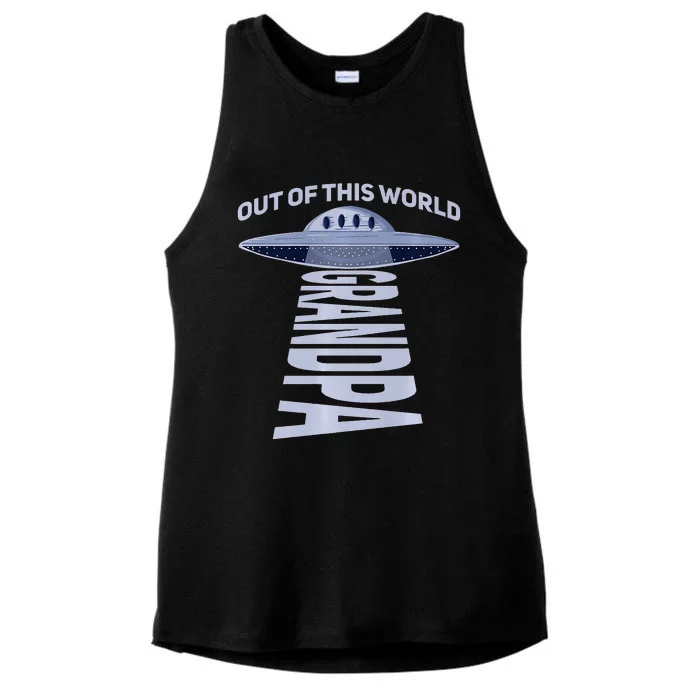 Out Of This World Grandpa Quote For Your UFO Grandpa Premium Ladies Tri-Blend Wicking Tank