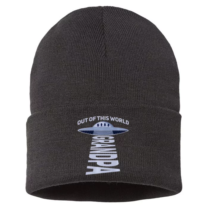 Out Of This World Grandpa Quote For Your UFO Grandpa Premium Sustainable Knit Beanie