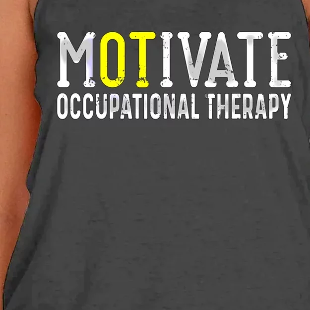 Ot Occupational Therapy Motivate Occupational Therapy Cute Gift Women's Knotted Racerback Tank