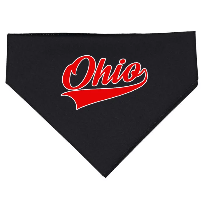 Ohio Oh Throwback Design Print Classic USA-Made Doggie Bandana