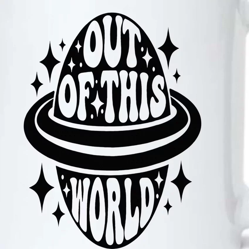 Out Of This World Groovy Funny Planet Space Geeky Astronomy Black Color Changing Mug