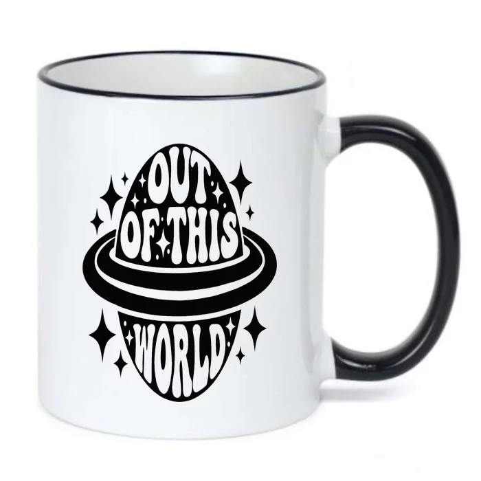 Out Of This World Groovy Funny Planet Space Geeky Astronomy Black Color Changing Mug