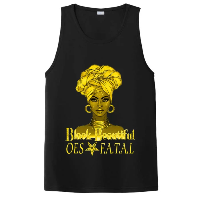 Order Of The Eastern Star OES Ring Diva Black Beautiful Performance Tank