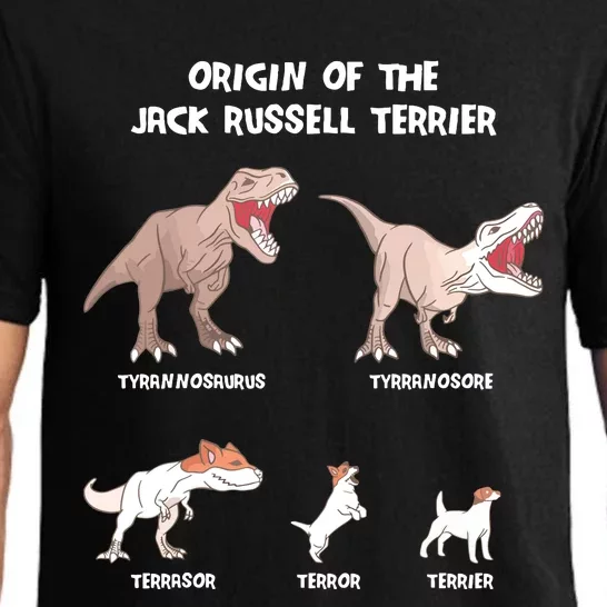 Origin Of The Jack Russell Terrier Evolution History Meme Pajama Set