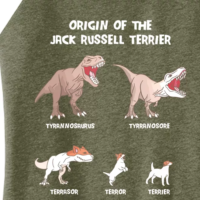 Origin Of The Jack Russell Terrier Evolution History Meme Women’s Perfect Tri Rocker Tank