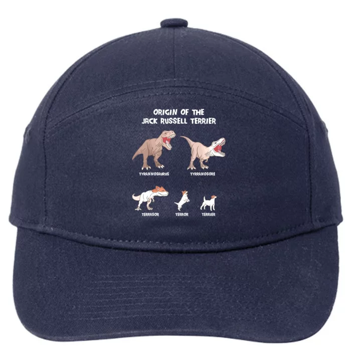 Origin Of The Jack Russell Terrier Evolution History Meme 7-Panel Snapback Hat