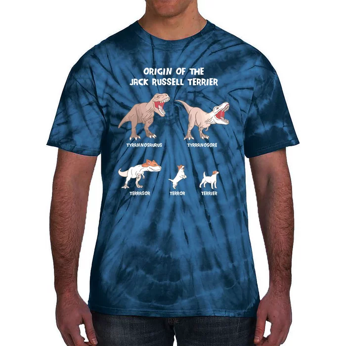 Origin Of The Jack Russell Terrier Evolution History Meme Tie-Dye T-Shirt