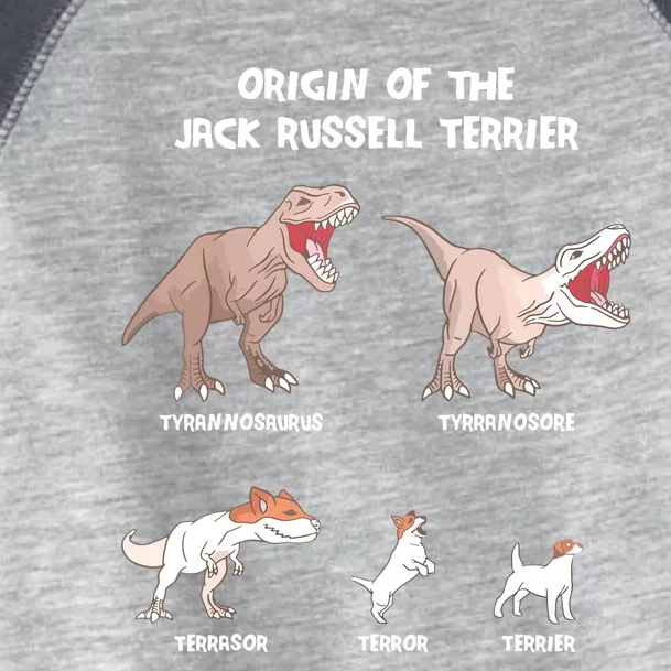 Origin Of The Jack Russell Terrier Evolution History Meme Toddler Fine Jersey T-Shirt