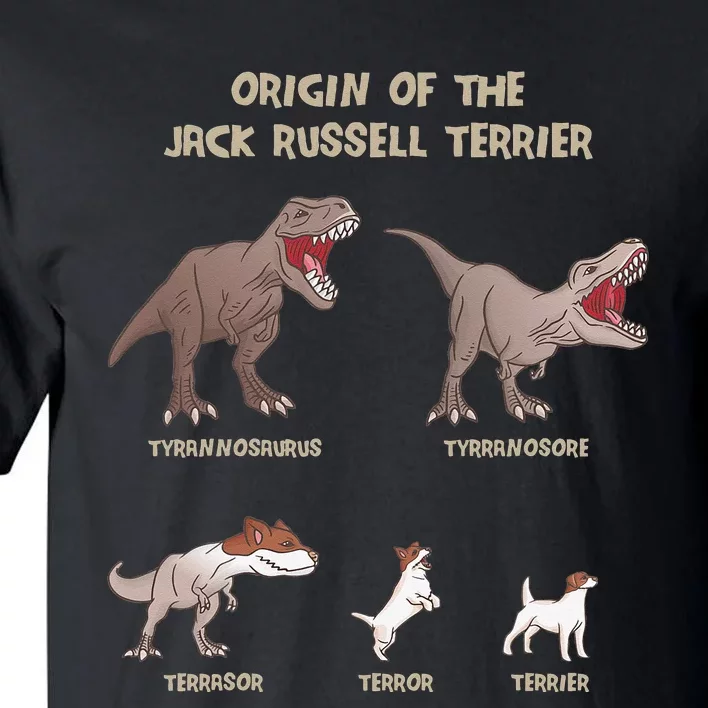 Origin of the Jack Russell Terrier Evolution History Meme Tall T-Shirt