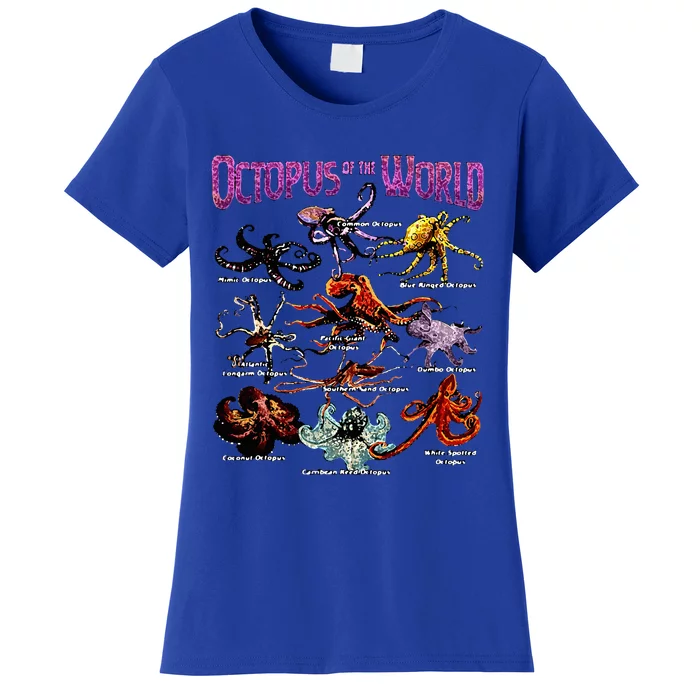 Octopus Of The World Sea Animal Educational Women's T-Shirt