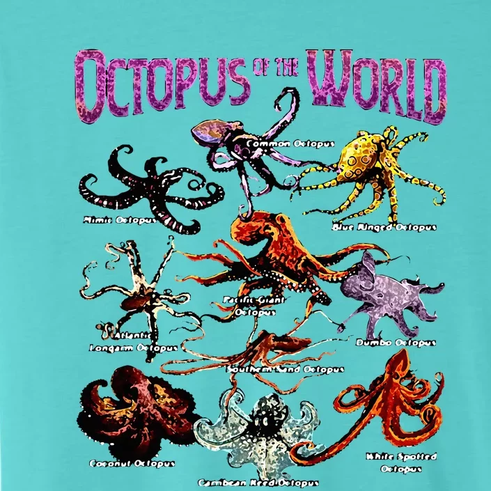 Octopus Of The World Sea Animal Educational ChromaSoft Performance T-Shirt