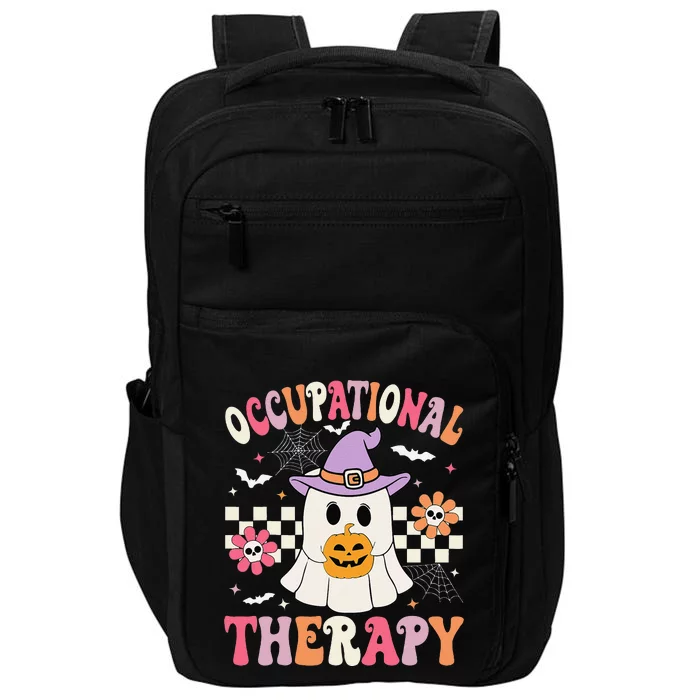 Ot Occupational Therapy Halloween Retro Ghost Ot Halloween Impact Tech Backpack