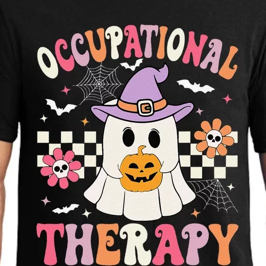 Ot Occupational Therapy Halloween Retro Ghost Ot Halloween Pajama Set