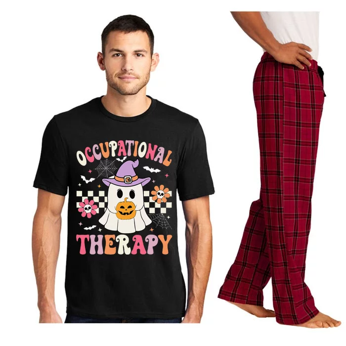 Ot Occupational Therapy Halloween Retro Ghost Ot Halloween Pajama Set