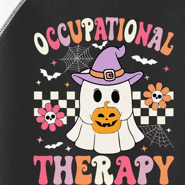 Ot Occupational Therapy Halloween Retro Ghost Ot Halloween Toddler Fine Jersey T-Shirt