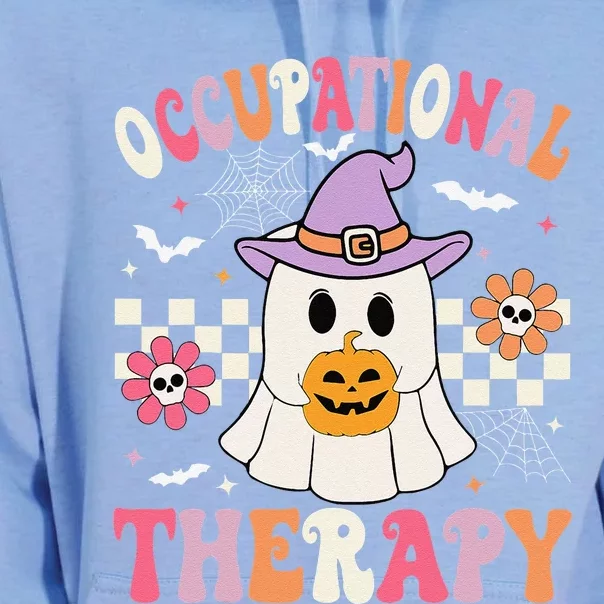 Ot Occupational Therapy Halloween Retro Ghost Ot Halloween Unisex Surf Hoodie