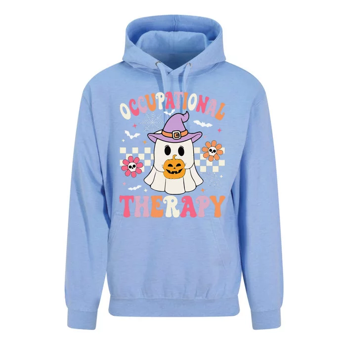 Ot Occupational Therapy Halloween Retro Ghost Ot Halloween Unisex Surf Hoodie