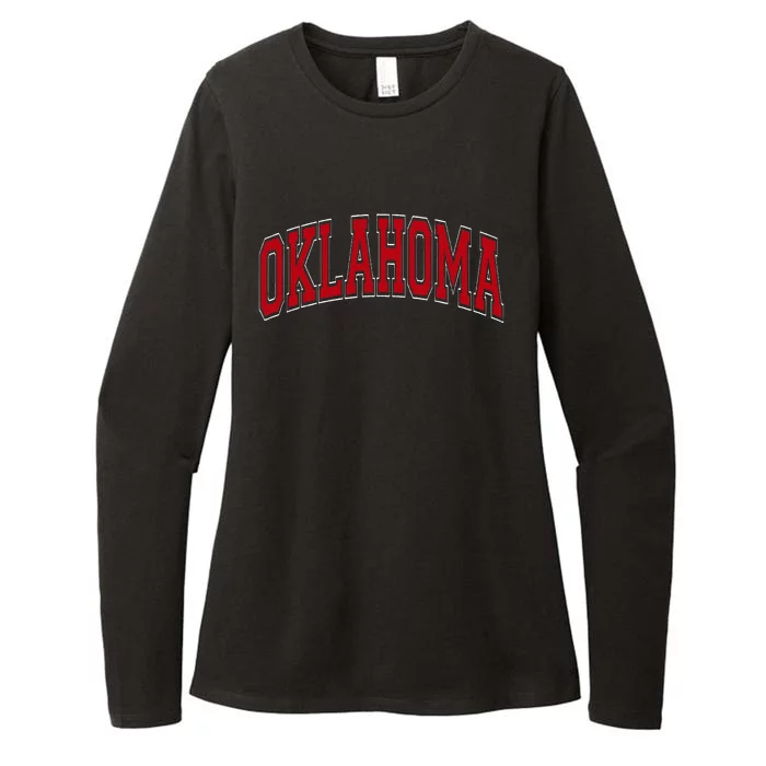 Oklahoma Ok Varsity Style Womens CVC Long Sleeve Shirt