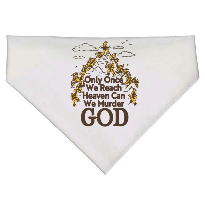 Only Once We Reach Heaven Can We Murder God By Renaissance Man USA-Made Doggie Bandana