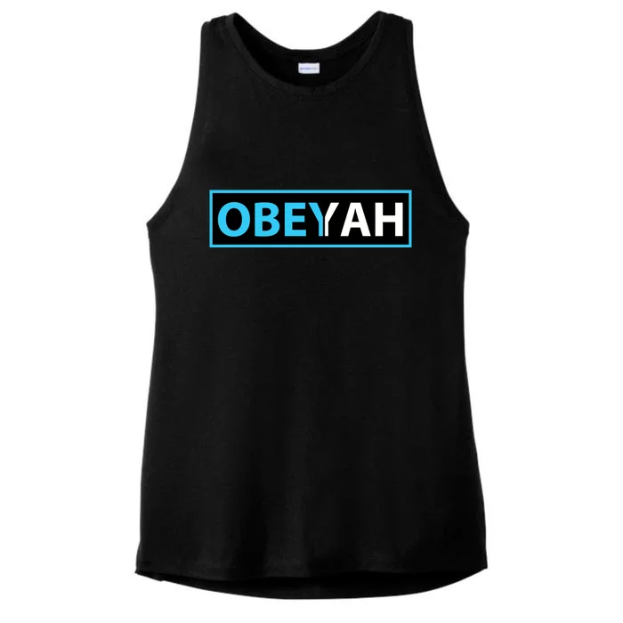 Obeyah Obey Yah God Christian Hebrew Roots Ladies Tri-Blend Wicking Tank