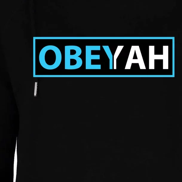 Obeyah Obey Yah God Christian Hebrew Roots Womens Funnel Neck Pullover Hood