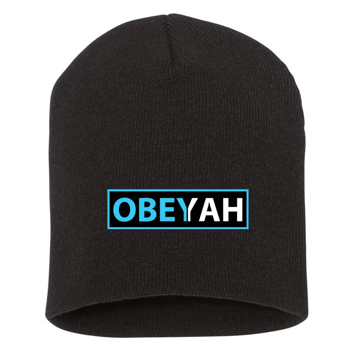 Obeyah Obey Yah God Christian Hebrew Roots Short Acrylic Beanie