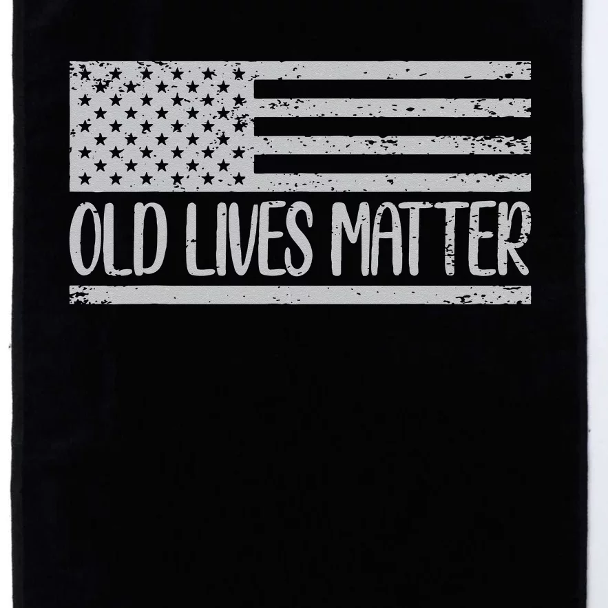 Old People 50th Birthday Tee Old Lives Matter Design Platinum Collection Golf Towel