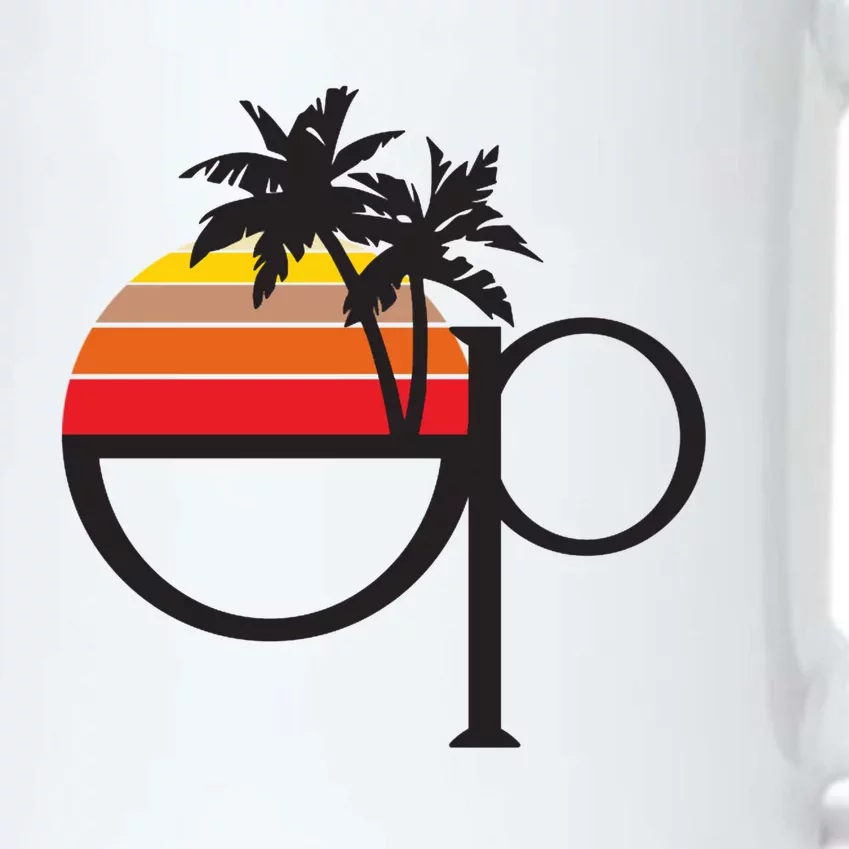 Ocean Pacific 80s Retro Sunset Black Color Changing Mug