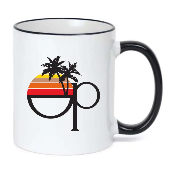 Ocean Pacific 80s Retro Sunset Black Color Changing Mug