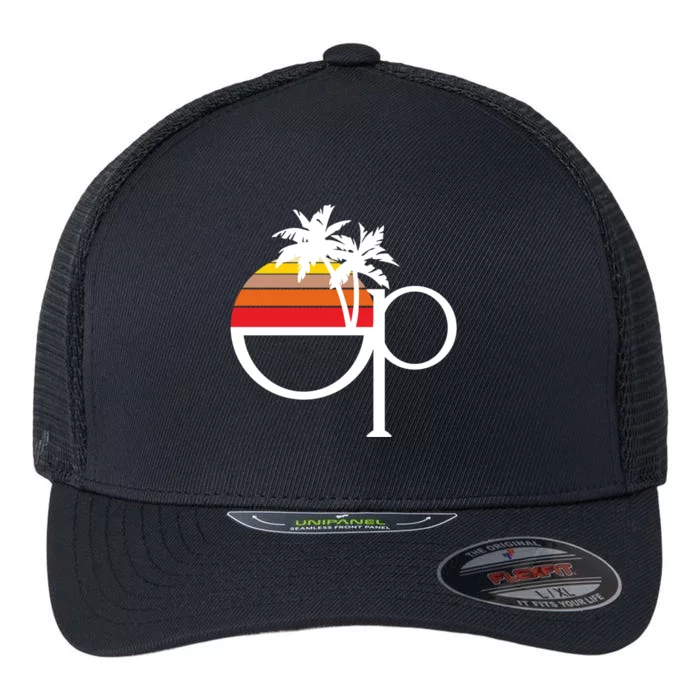 Ocean Pacific 80s Retro Sunset Flexfit Unipanel Trucker Cap