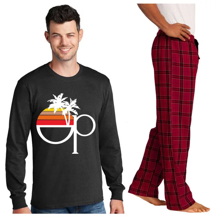 Ocean Pacific 80s Retro Sunset Long Sleeve Pajama Set