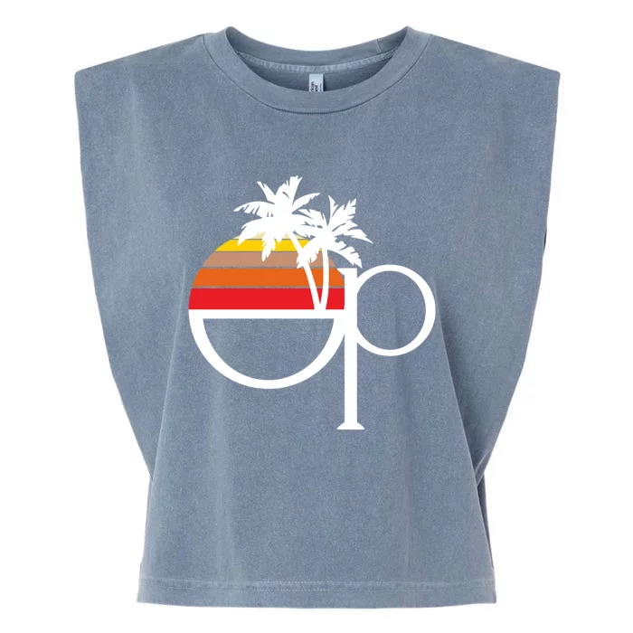 Ocean Pacific 80s Retro Sunset Garment-Dyed Women's Muscle Tee