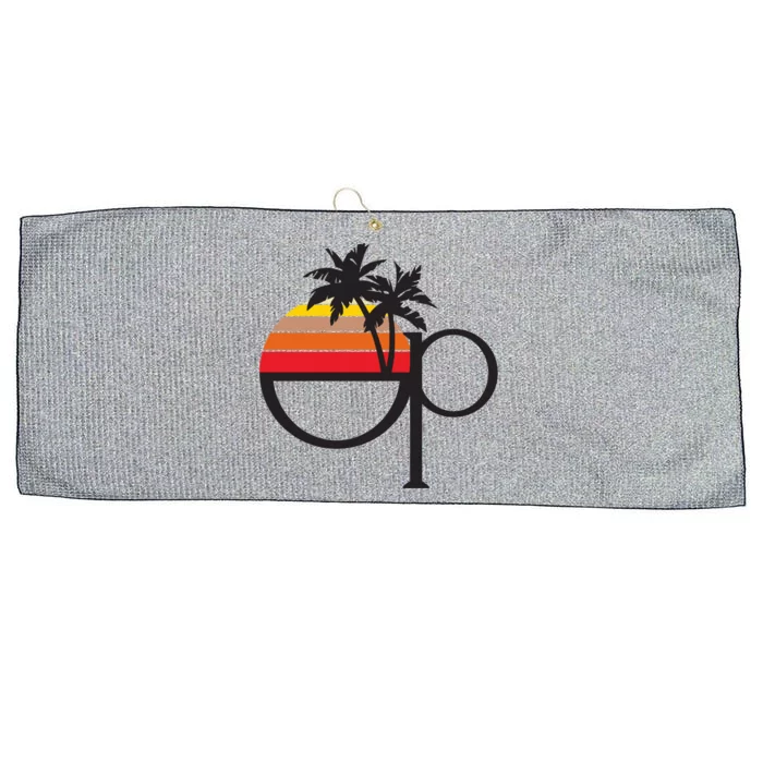 Ocean Pacific 80s Retro Sunset Large Microfiber Waffle Golf Towel