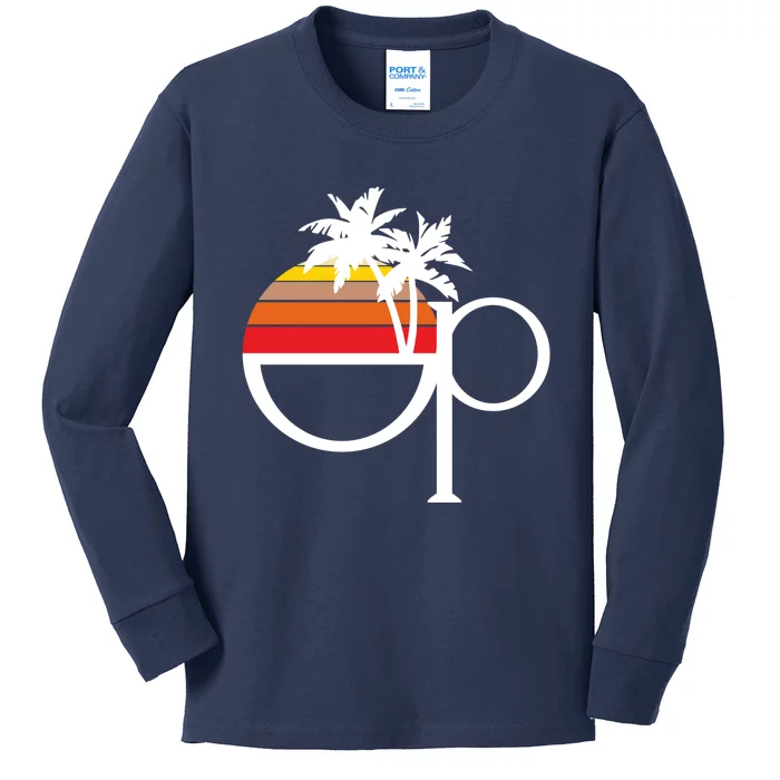 Ocean Pacific 80s Retro Sunset Kids Long Sleeve Shirt