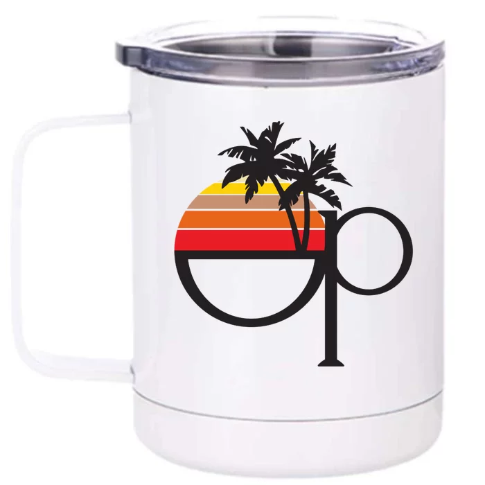 Ocean Pacific 80s Retro Sunset Front & Back 12oz Stainless Steel Tumbler Cup