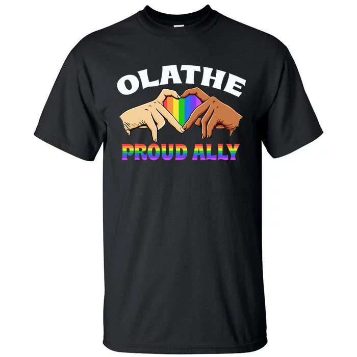 Olathe Proud Ally LGBTQ Overland Park Pride US Cities Tall T-Shirt