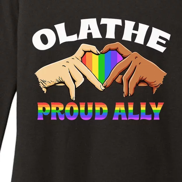 Olathe Proud Ally LGBTQ Overland Park Pride US Cities Womens CVC Long Sleeve Shirt