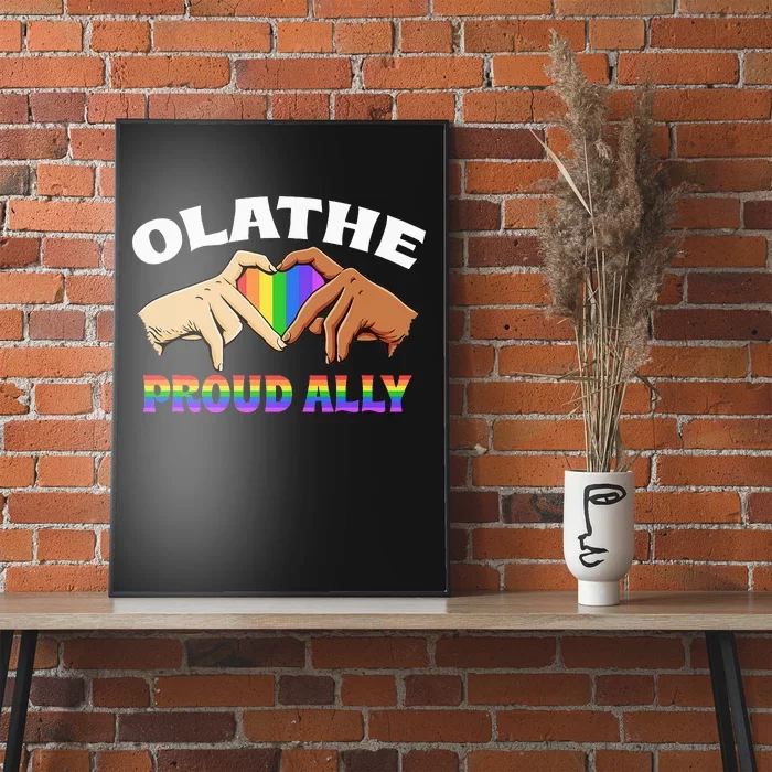 Olathe Proud Ally LGBTQ Overland Park Pride US Cities Poster