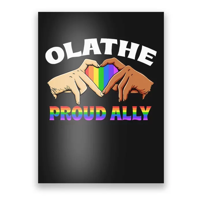 Olathe Proud Ally LGBTQ Overland Park Pride US Cities Poster