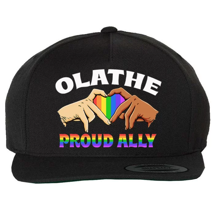 Olathe Proud Ally LGBTQ Overland Park Pride US Cities Wool Snapback Cap