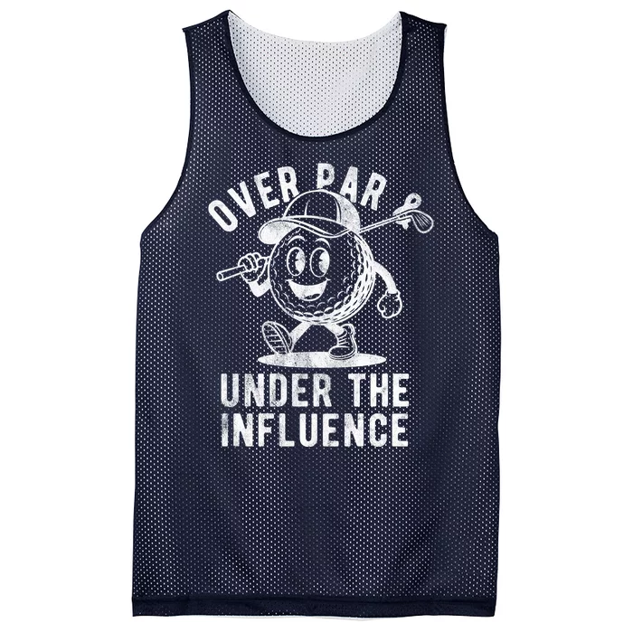 Over Par And Under The Influence Golfing Mesh Reversible Basketball Jersey Tank