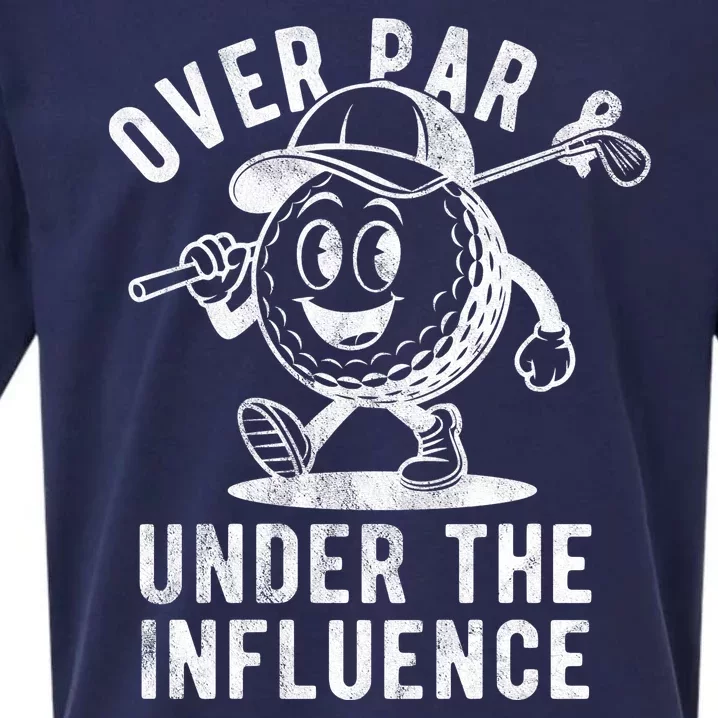 Over Par And Under The Influence Golfing Sueded Cloud Jersey T-Shirt