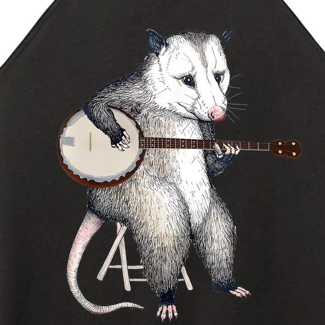 Opossum Playing Banjo Guitar Possum Live Weird Trash Kitty Women’s Perfect Tri Rocker Tank