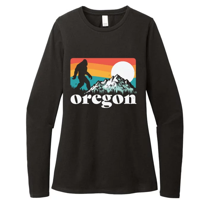 Oregon Pride Bigfoot Mountains Womens CVC Long Sleeve Shirt